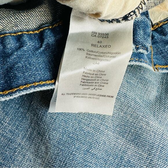 Ecko Unltd Mens Relaxed Fit Distressed Straight Denim Jeans Blue Y2K Sz 40X32 - Picture 7 of 10